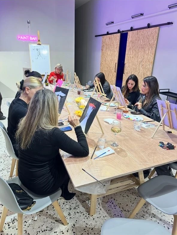 Painting class photo