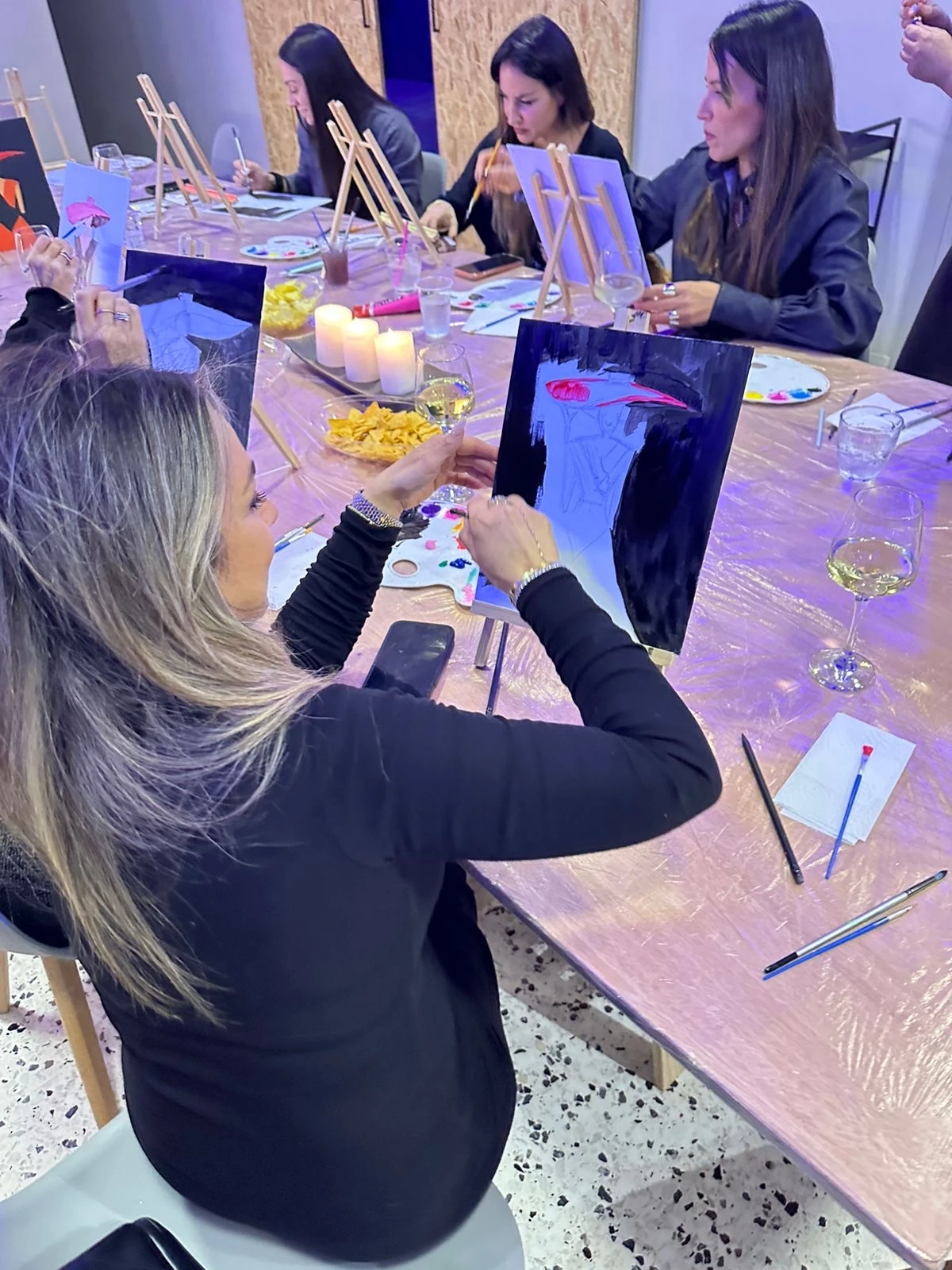 Painting class photo