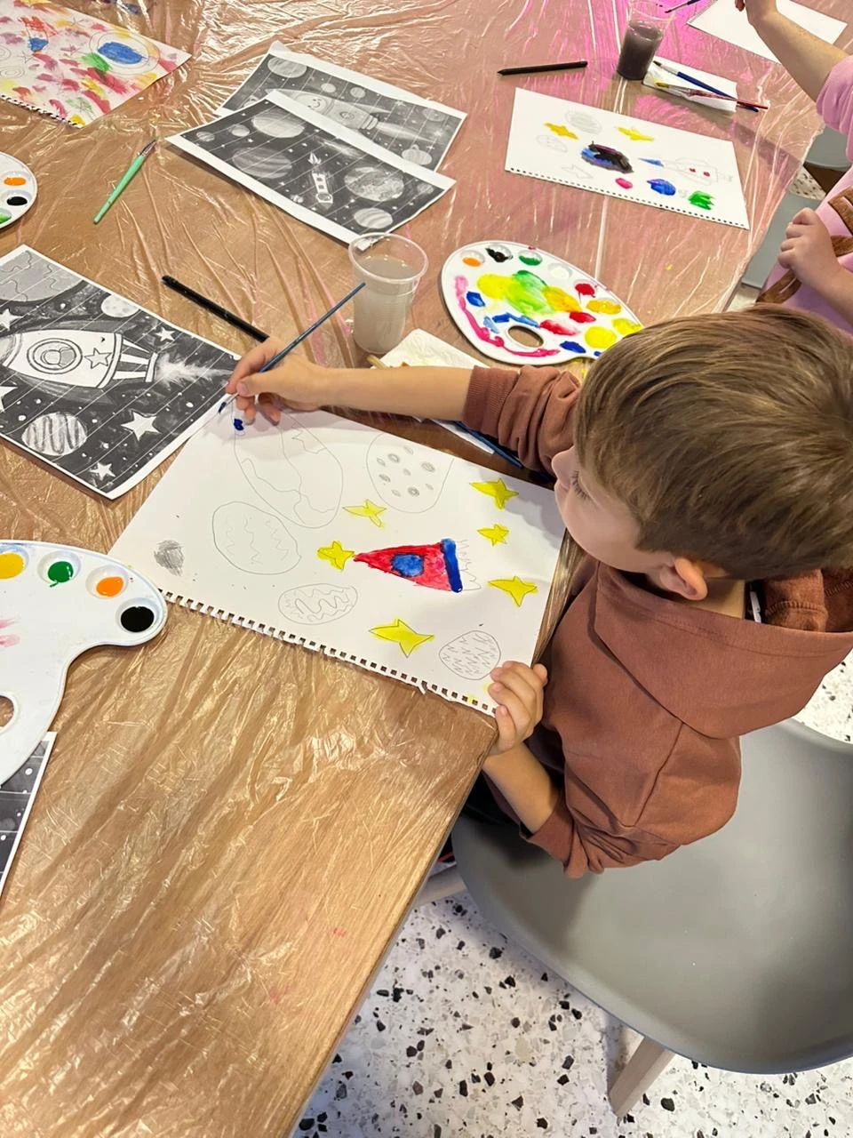 Painting class photo