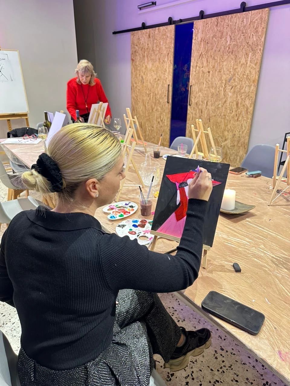 Painting class photo